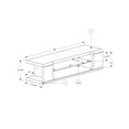 thumbnail image 2 of MONARCH - TV STAND - HIGH GLOSSY WHITE WITH TEMPERED GLASS - FOR TV'S UP TO 60"L, 2 of 4