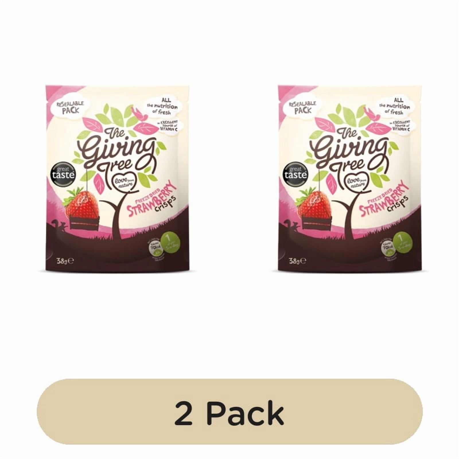 Giving Tree Freeze Dried Strawberry Crisps 38g, British Import (Pack of 2)