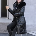 thumbnail image 5 of CEHVOM Manteau Long à Capuche en Coton Brillant pour Femmes Mode Liquidation, 5 of 5