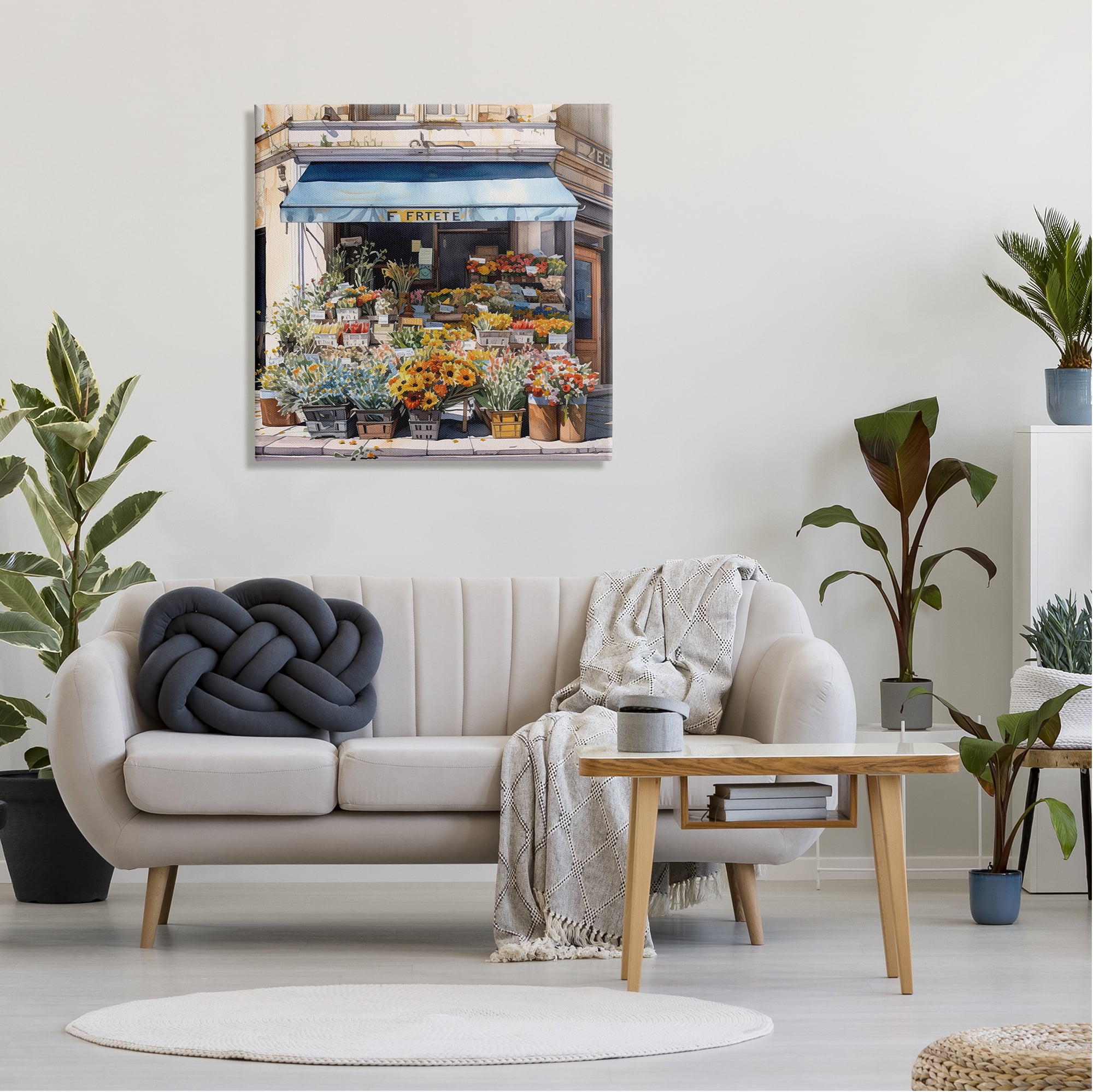 Stupell Industries Urban Flower Shop Botanical & Floral Painting Gallery Wrapped Canvas Print Wall Art, 30 x 30