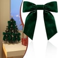 thumbnail image 2 of Velvet Ribbon Bows Christmas Tree Decorations,4.33X4.92 Inch Xmas Ornaments,Velvet Christmas Tree Bows Door Garland Decor,Vintage Twist Tie Velvet Bows for Christmas Tree Gift Wrapping, 2 of 4
