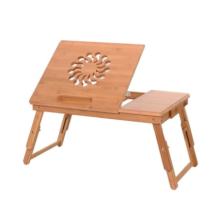 Clearance Laptop Desk Lap Tray Adjustable Bamboo Laptop Desk