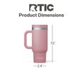 thumbnail image 4 of RTIC 16 oz Ceramic Lined Road Trip Tumbler, Leak-Proof Covered Straw Lid, 2 Pack, Dusty Rose, 4 of 7