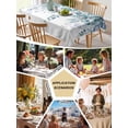 thumbnail image 5 of Teal Blue Eucalyptus Leaves Table Cloth, Spring Floral Summer Botanical Waterproof Tablecloth for Rectangle Tables, Reusable Washable Fabric Table Cover for Restaurant Kitchen Dining Tables 54"x108", 5 of 6