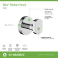 thumbnail image 2 of Dia Wall-Mounted Robe Hook in Satin Nickel, 2 of 7