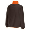 thumbnail image 3 of Women's WEAR by Erin Andrews Brown Cleveland Browns Polar Fleece Raglan Full-Snap Jacket, 3 of 3