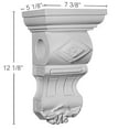 thumbnail image 2 of Ekena Millwork 7 3/8"W x 5 1/8"D x 12 1/8"H Franklin Corbel (6-Pack), 2 of 5