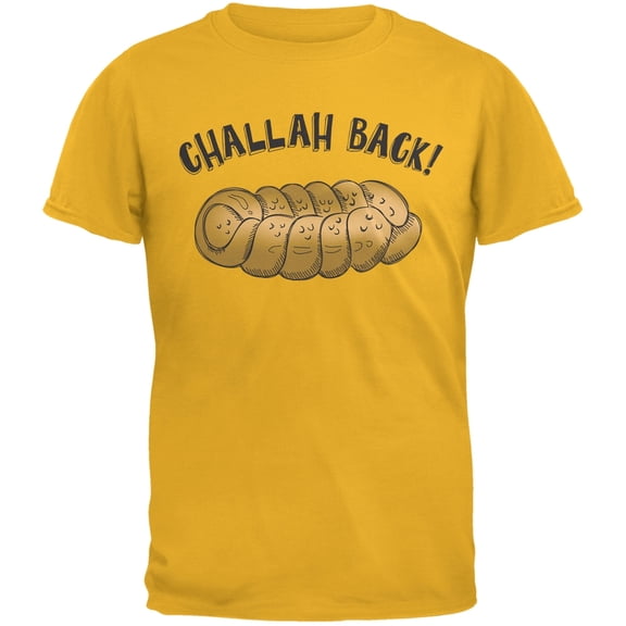 Challah Back Gold Adult T-Shirt - Small