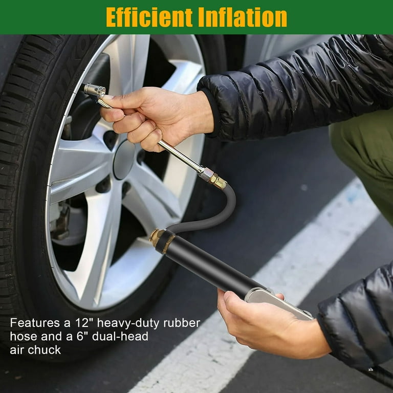 Car & Truck Tire Pressure Gauges 220PSI Tire Inflator Pressure Gauge Air Chuck Heavy Duty Inflator Gauge Rubber Hose-in Tire Tire Pressure Gauge And Inflator - Foto 5