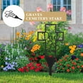 thumbnail image 2 of 2 Count Garden Plugin Cemetery Flowers for Grave Stake Memorial Ornaments Outdoor Father Black, 2 of 8
