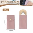 thumbnail image 2 of Uxcell 2 Pcs Bolsa de Reloj de Cuero, Estuche de Viaje Portátil de 5.1 x 2.8 Pulgadas para Hombres y Mujeres, 2 of 6