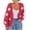 Red, variant on Lutiedan Knit Cardigans for Women Daisy Floral Open Front Cardigan Sweater Long Sleeve V Neck Fall Sweater Coats S-L