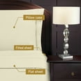 thumbnail image 3 of Superior 4-Piece 85 GSM Ivory Bubble Embroidered Microfiber Sheet Set, King, 3 of 4