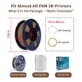 thumbnail image 4 of Filamento para impresora 3D ZIRO Matte PLA, 1,75 mm, chocolate, 1 kg, 4 of 4