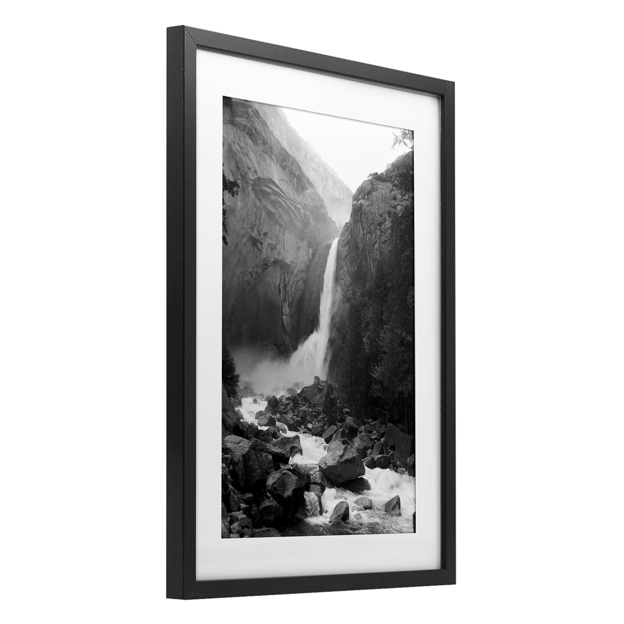 Stupell Industries Rocky Yosemite Falls Black Framed Print Under Glass, design by Kim Curinga