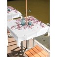 thumbnail image 2 of Outdoor Tablecloth with Umbrella Hole for Patio/Picnic/Party/Camping, Cherry Flowers Waterproof Table Cloth Square Cover Washable, Spring Modern Pink Floral Branch (54"x 54"), 2 of 8