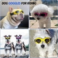 thumbnail image 6 of UOSIA 2 Pcs Pet Sunglasses and Helmet Set Dog Bicycle Helmet with Ear Holes,S,Yellow, 6 of 6