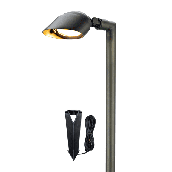 Gardenreet Brass Low Voltage Pathway Lights, 12V Outdoor LED Landscape Path Lights(Adjustable Angle) for Walkway Driveway Garden Yard Without G4 Bulb