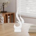 thumbnail image 6 of CoudarTitie Abstract Sculpture Aesthetic Collection Creative Flame Statue Resin Figurine for White, 6 of 9