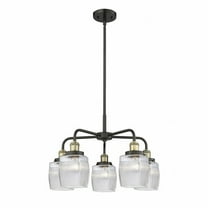 Innovations Lighting  Colton - 5 Light 24" Stem Hung Chandelier Black Antique Brass