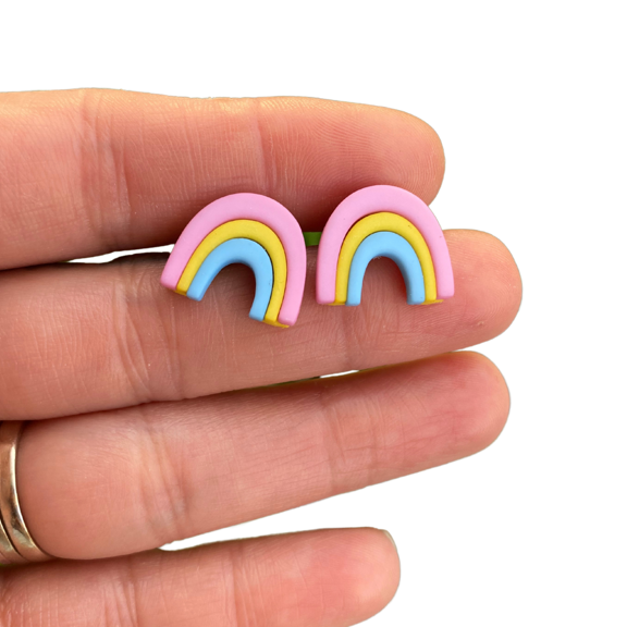 Pastel Rainbow Stud Earrings Gift
