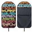 thumbnail image 5 of XYZCANDO Colored Wooden Paw Print Pattern Terry Cloth Car Seat Covers Sweatproof, Suitable for Bucket Seat Van Truck Seat, Car Seat Protector, for Vans Trucks, 5 of 6
