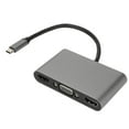 thumbnail image 1 of Hub USB C 5 en 1 4K compatible con 3 monitores Carga rápida de 100 W Interfaz multimedia de alta definición dual de tipo C Hub VGA PD, 1 of 5