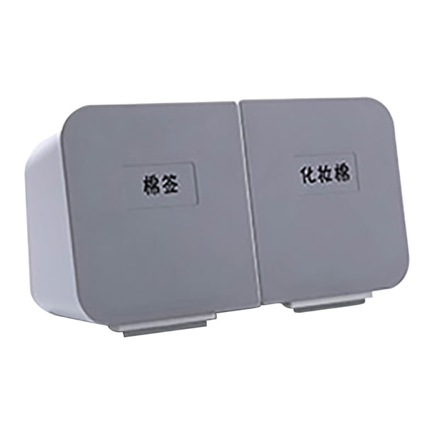 Caja de almacenamiento sellada para baño, organizador de pañuelos y bastoncillos de algodón, soporte de pared para artículos de aseo. Contenedor de almacenamiento de plástico extraíble y lavable.