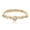 Gold, variant on Gold Tone Adjustable Ring with Round Clear Center Stone and Vintage Inspired Floral Band Design