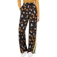 thumbnail image 1 of Project 28 Pantalones de pierna ancha informales con rayas universitarias para mujer, negro, mediano, 1 of 1