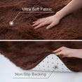 thumbnail image 3 of Lochas Fluffy Soft Shag Carpet Rug for Living Room Bedroom Big Area Rugs Floor Mat, 3'x5', Coffee, 3 of 7