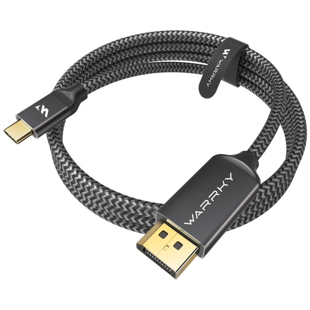 Cable USB C a DisplayPort Warrky 8 K 60 Hz 4K 240/144 Hz 3 m