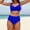 *Blue, variant on Women's High Waisted Bikini Set ,Fashion Two Piece Swimsuit Army Green,Womens Plus M