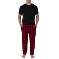 thumbnail image 3 of Pantalón de pijama de franela polar para hombre Fruit of the Loom, cuadro escocés rojo, 3 of 3