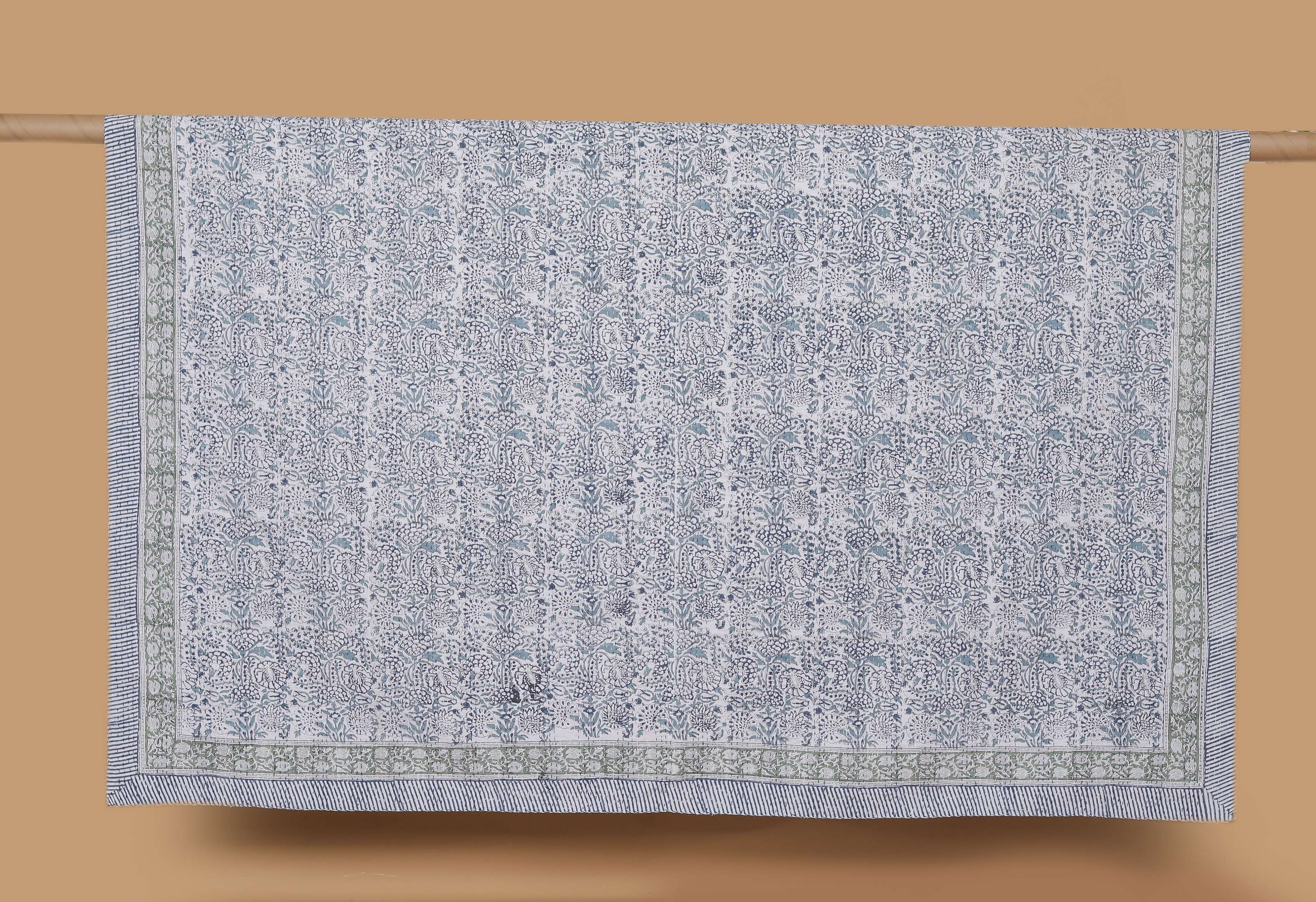 Yuvancrafts Kantha Quilt Collection Flowers Kantha Bedspreads, King - Reversible