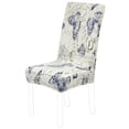 thumbnail image 2 of PiccoCasa Floral Dining Chair Seat Cover Spandex Chair Slipcover, #1 Medium, 2 of 6