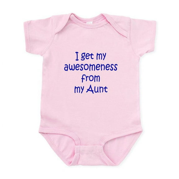 CafePress - I Get My Awesomeness From My Aunt Body Suit - Baby Light Bodysuit, Size Newborn - 24 Months