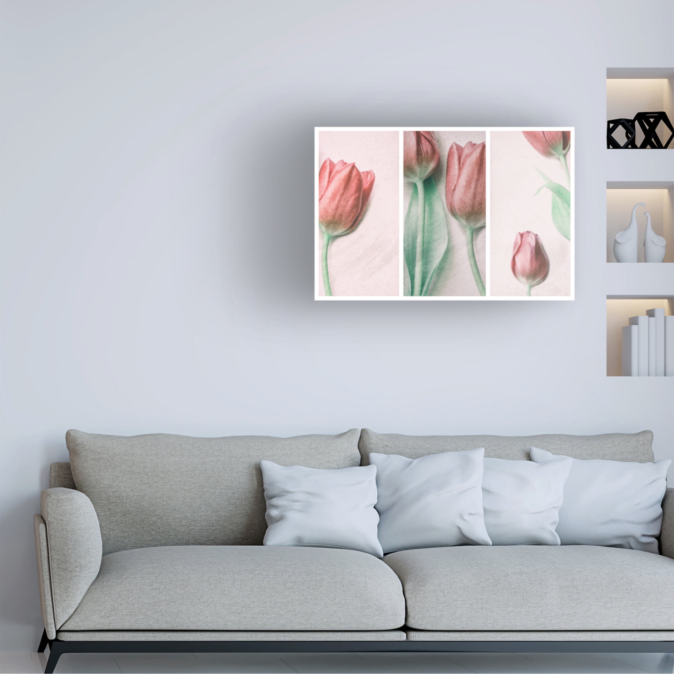 Canvas Wall Art - Gilbert Claes 'Red Elegance' Wall Art for Living Room, Bedroom, or Office Décor by Trademark Fine Art - 47 x 30 Inches