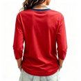 thumbnail image 5 of Womens 9/11 25th Anniversary Shirt 3/4 Sleeve Patriotic T Shirts | Never Forget 911 Memorial Shirt,Loose V-Neck Graphic T-Shirt,Printed American Flag T-shirt,Casual Tee Tops, S, 5 of 5