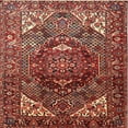 thumbnail image 1 of Ahgly Company Indoor Square Traditional Orange Salmon Pink Persian Area Rugs, 7' Square, 1 of 6