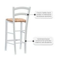 thumbnail image 3 of Linon Marica 28" Bar Stools, Classic White Finish with Handwoven Rush Seat, Set of 2, 3 of 16