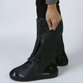 thumbnail image 3 of Botas de lluvia Plástico Impermeable Cubierta para zapatos altos Defensa contra la nieve Resistencia al deslizamiento Resistencia a la abrasión Cubierta para zapatos Tamaño XXL Negro, 3 of 4