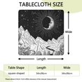 thumbnail image 2 of Black Gothic Moon Mountain Pattern Square Fitted Tablecloth with Elastic Edge,Square Table Cover,Washable Elastic Table Cover for Home Kitchen Party Decor 34"x34", 2 of 6