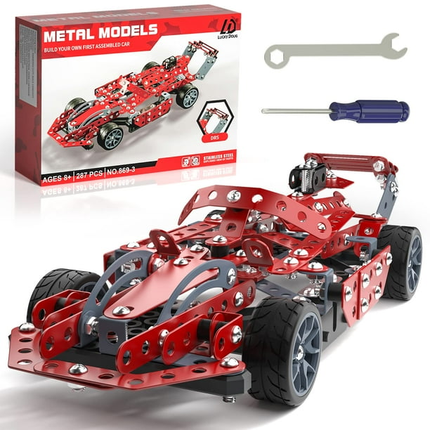 Kit de construcción Lucky Doug, modelo de coche STEM, 8-12 años