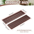 thumbnail image 2 of Uxcell Rectangle Ventilation Grille, Plastic Air Vent Cover Louvered Ventilation Cover Mesh Air Vent for Cabinet Brown, 2 of 7