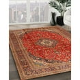 thumbnail image 2 of Ahgly Company Indoor Square Traditional Bronze Brown Medallion Area Rugs, 6' Square, 2 of 6