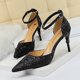 thumbnail image 3 of Sandalias de tacón alto de metal con agujeros para mujer, zapatos de lujo para novia, estilo discoteca, sexys, a la moda, para boda, 3 of 5