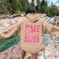 thumbnail image 6 of Towmus Women's Graphic Hoodies Oversized Fall Winter Fleece Letter Flower Print Sweatshirt Women's Casual Long Sleeve Pullover, 6 of 7