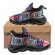 thumbnail image 1 of Zapatillas deportivas planas para hombre y mujer, con cordones de malla, personalizadas, con la bandera de Donald Trump en ., 1 of 6