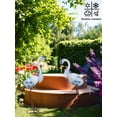 38"/36" Large Metal Heron Standing Yard Art, Blue Crane Lawn Sculptures ...